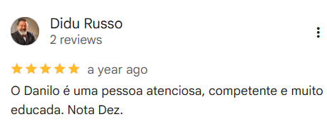 Avaliação de Didu Russo no Google